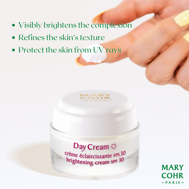 MARY COHR BRIGHTENING DAY CREAM | SPF 30 | VITAMIN C INFUSED | ALL SKIN TYPES - Mary Cohr